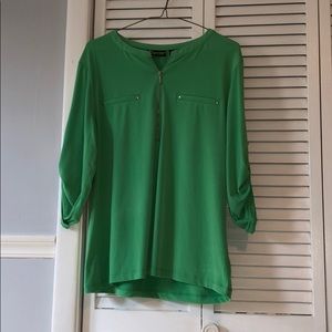 Bright green blouse